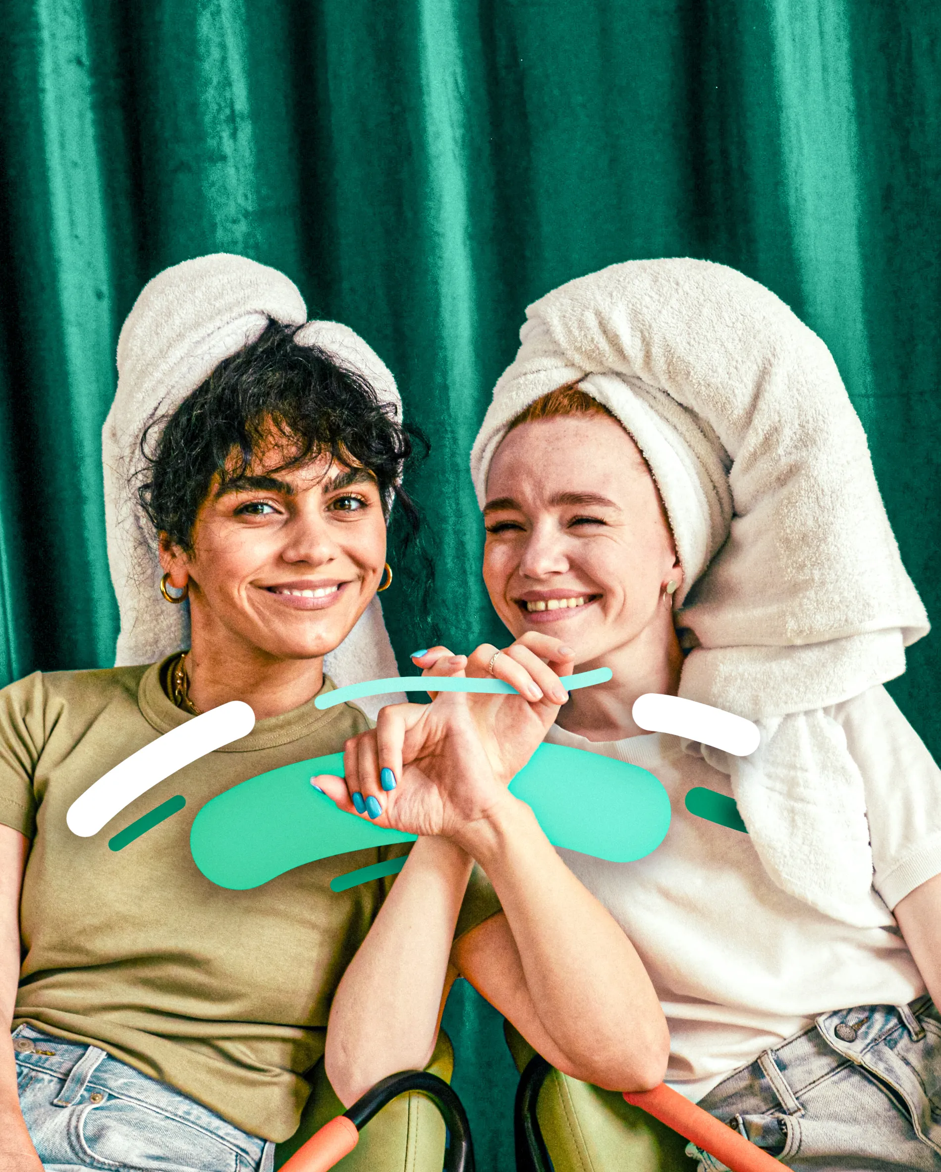 Pinky promise friends with green and white agreewe graphics integrated